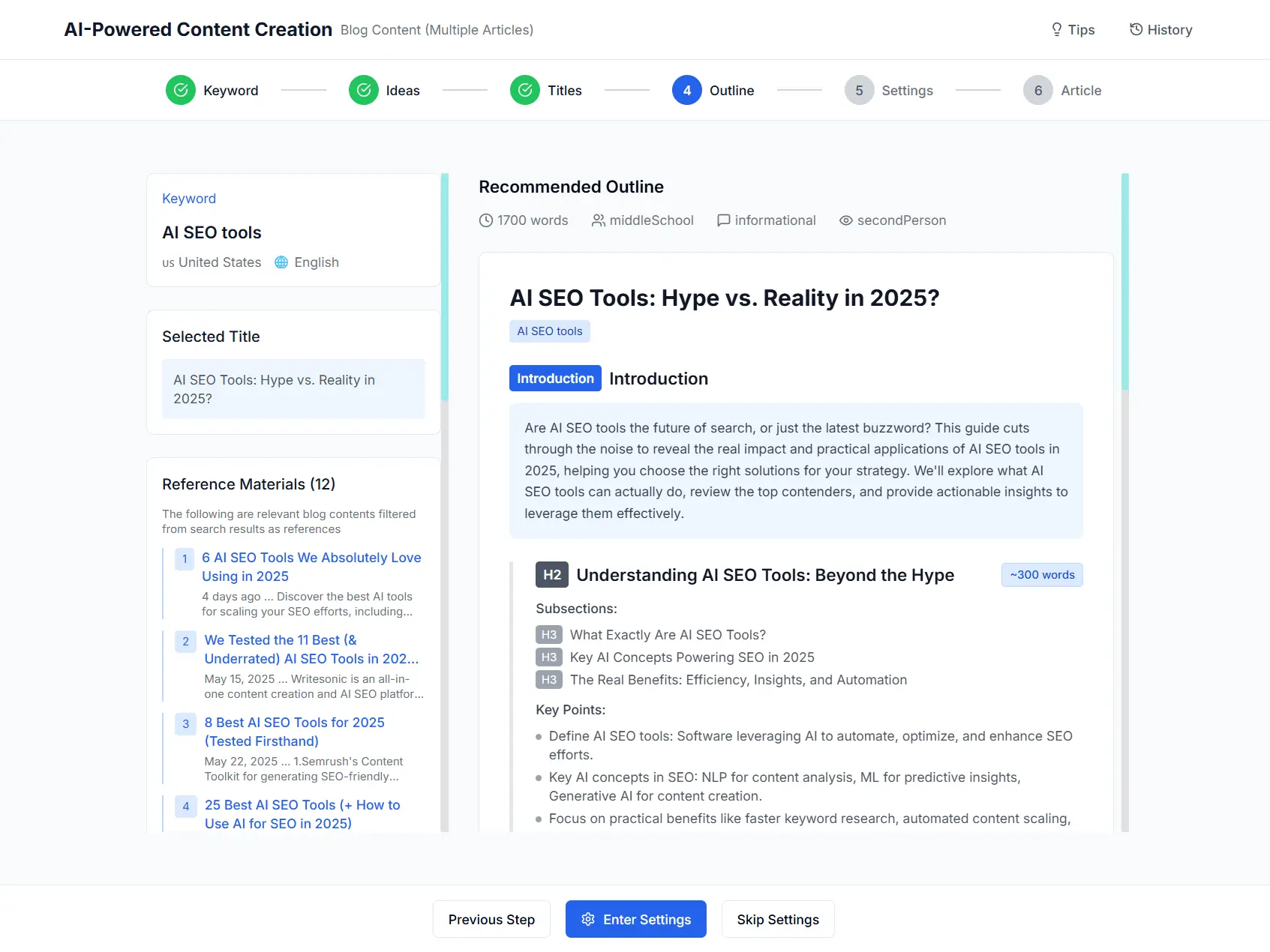 AI-Powered SEO Screenshot